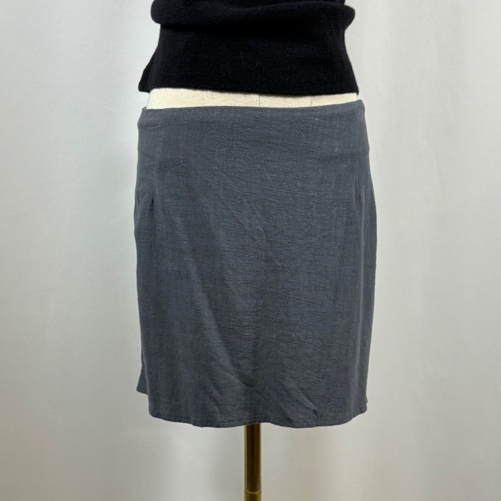Princess Polly Charcoal Gray Textured Mini Skirt Size US 10 Tailored Back Zip